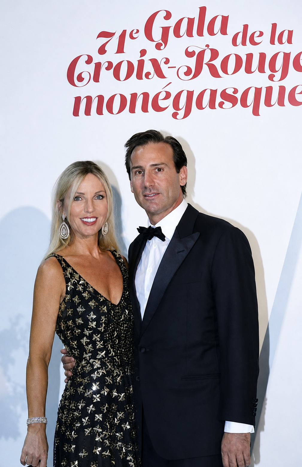 Cristie Crociani Delrieu with her husband Nicolas Delrieu at the Monaco Red Cross Gala