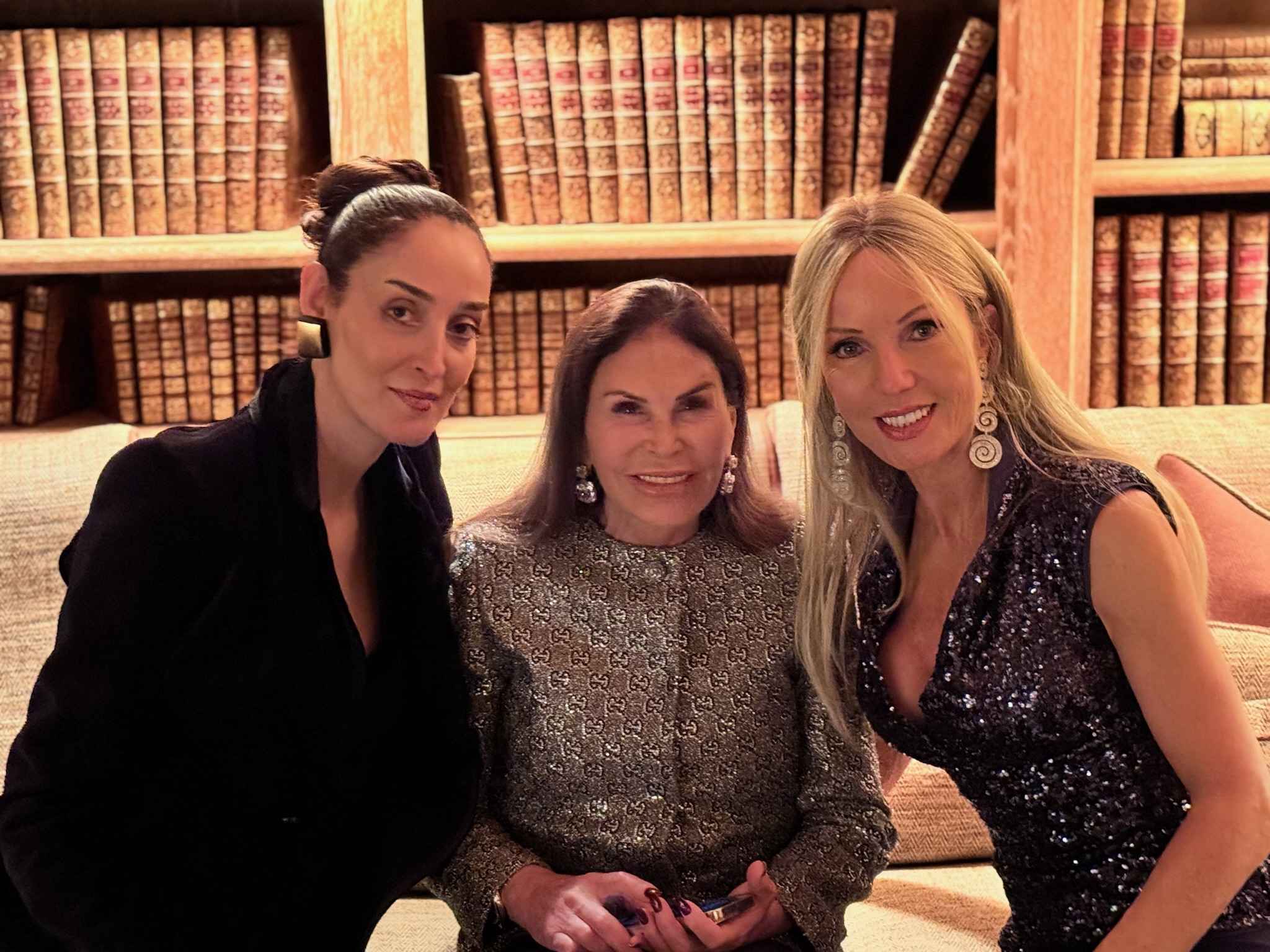 Cristie Crociani Delrieu with Mouna Ayoub and Yassmin Ghandehari in Gstaad, Switzerland