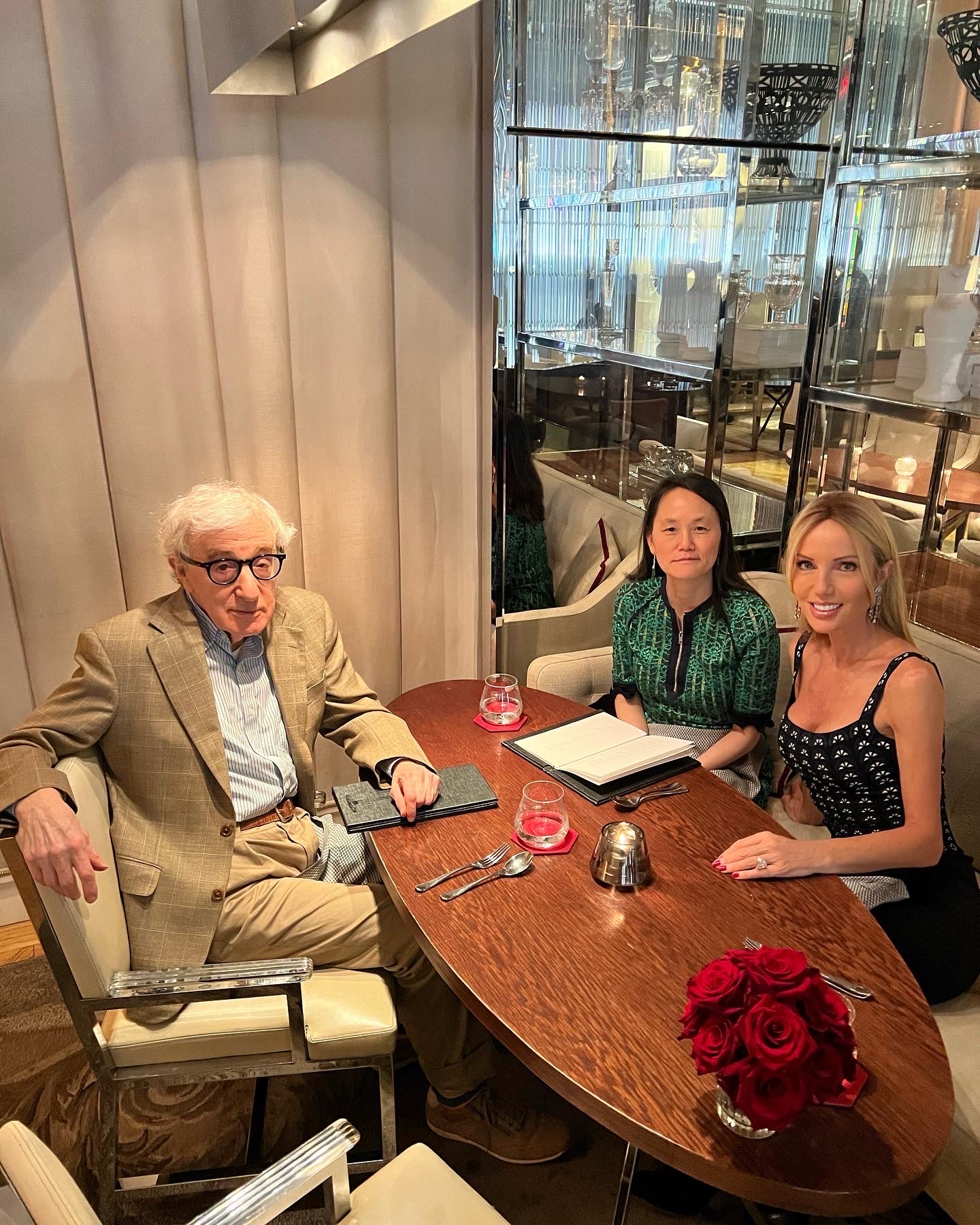 Cristie Crociani Delrieu and Woody Allen and his wife Soon-yi in New York